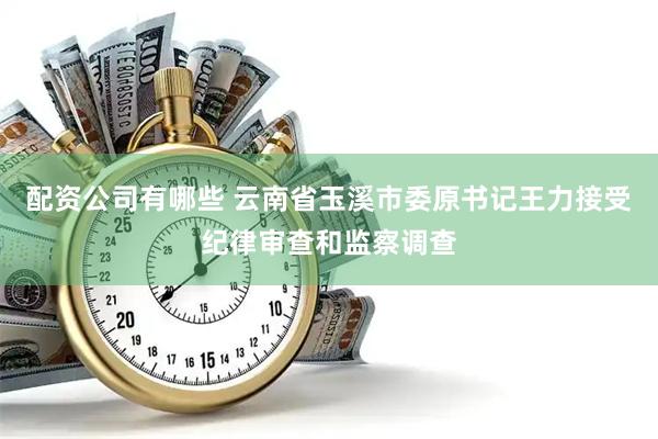 配资公司有哪些 云南省玉溪市委原书记王力接受纪律审查和监察调查